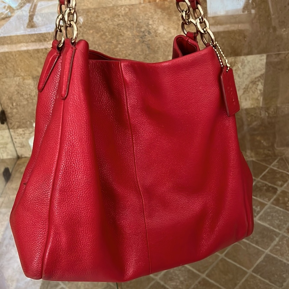 Coach Large Leather Hobo bag - red